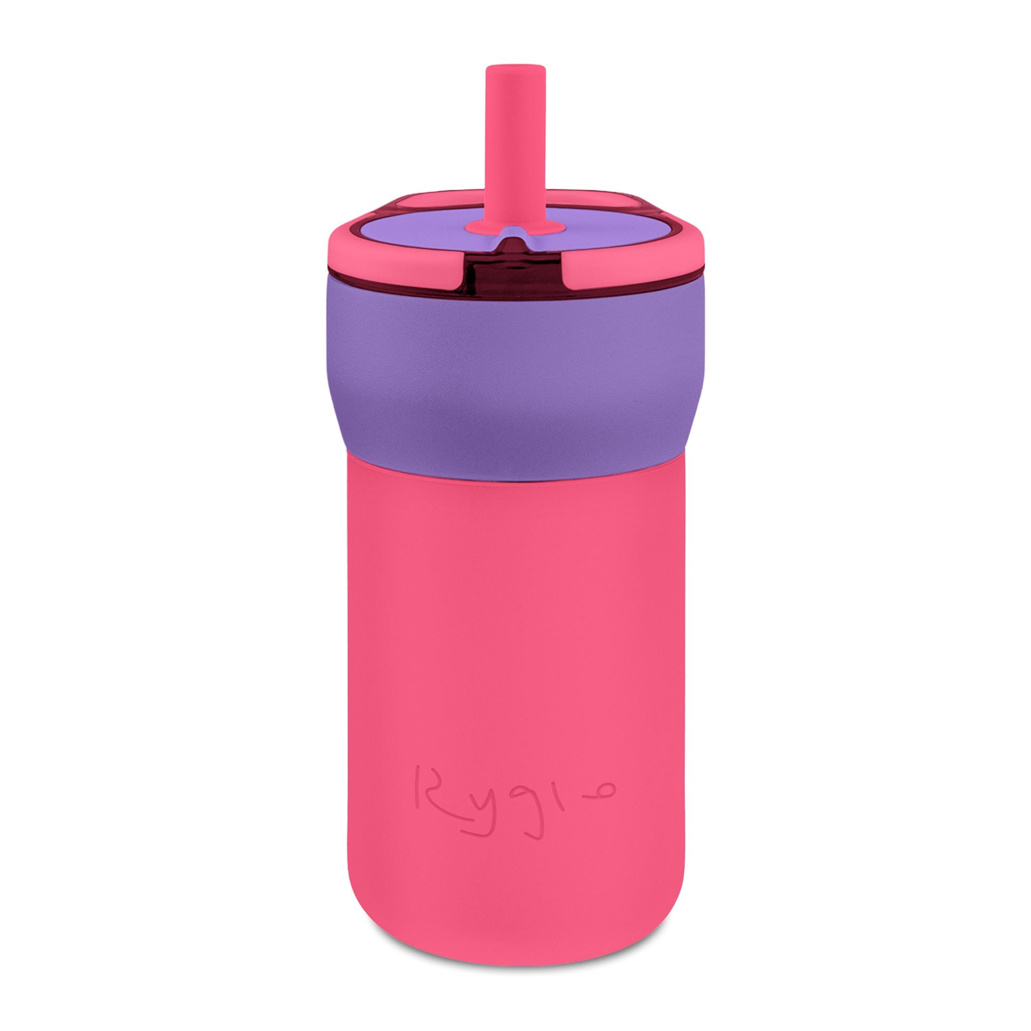 Kids 12oz Leakproof Straw Tumbler — Engraved Insulated Sippy Cup (Kid-Friendly)